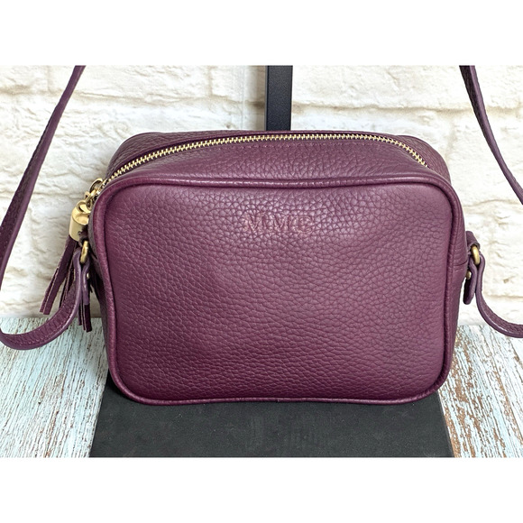 Gigi Crossbody Handbag‎ Women's Leather Camera Handbag Burgundy Wine Small - Picture 5 of 16
